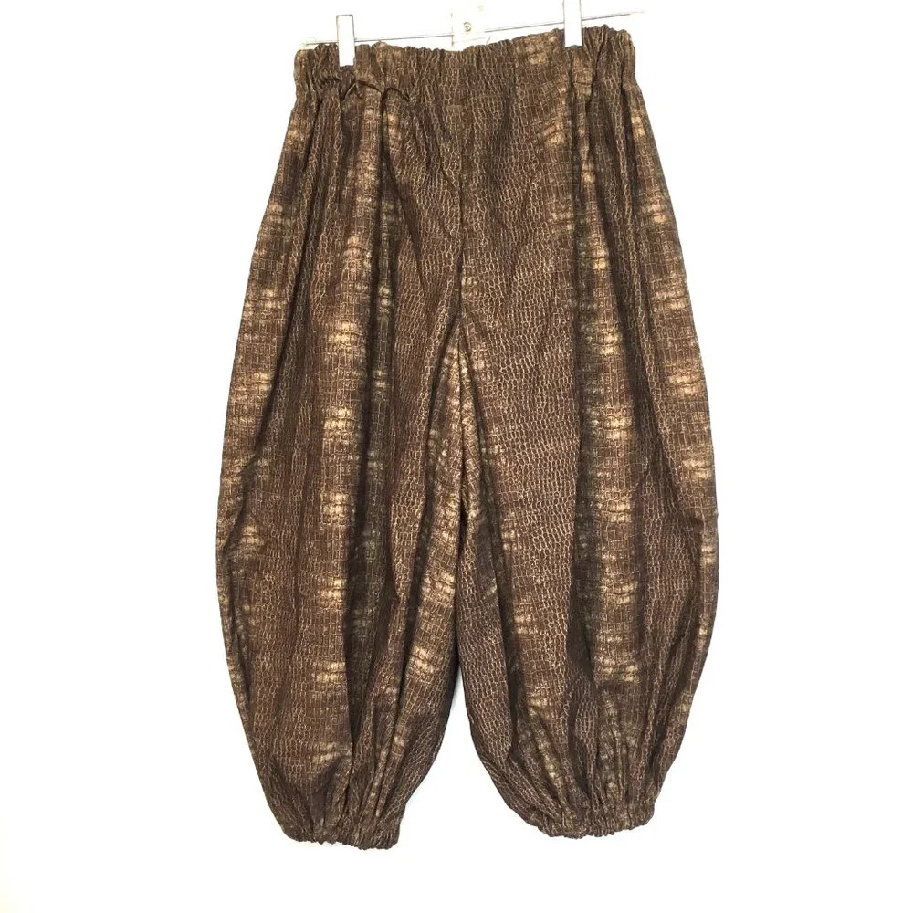 * Pirate Renaissance Faux Snakeskin Cotton Pants Handcrafted